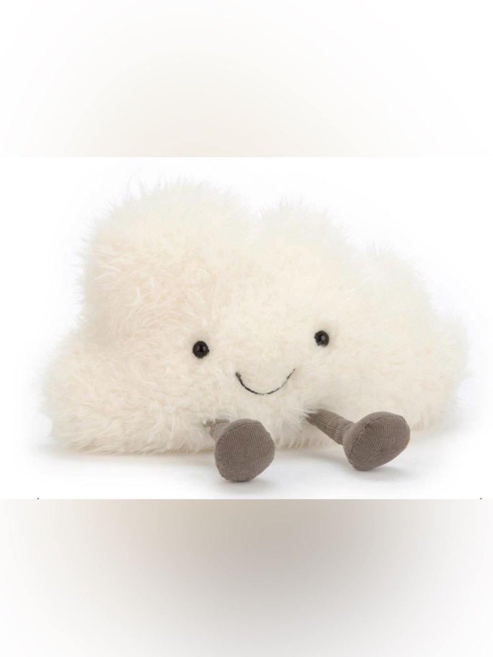 Jellycat Cream Cloud Plush with Brown Feet